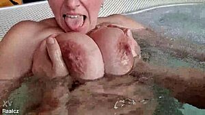 Big Tits Teased During Steamy Whirlpool Play