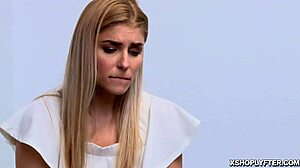 blonde babe pumps pussy hard in office missionary