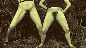 Vintage Lesbians Explore Hairy Bodies In Antique Settings