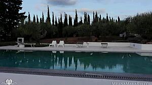 so, melena maria rya was masturbating her tight pussy with a dildo, getting it wet and cumming hard.