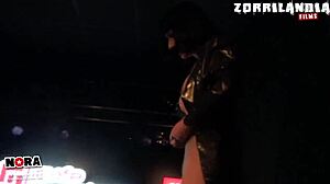 Blonde teen pornstar in spanish erotic bondage, hardcore sex with spanking and fetish elements