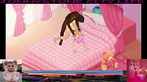 jonnystone encounters fun pink woman in custom anime adventure