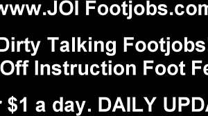 you can look at my feet but you can't touch them while i give a footjob.