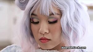 Asian Princess Sucks Monster Cock In Cosplay