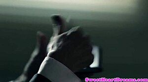 Lesbian secretary licks busty teen 18+ pussy!