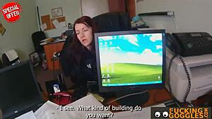Redhead Barbara Getting Fucked Gently At The Office!