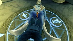 the evil snow queen gets humbled by a big cock in domination scene