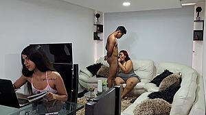 Horny Mature Amateur Sucks Big Black Cock in Homemade Video Part 2