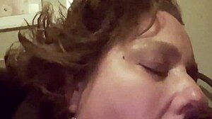 Fat bbw whore submits to interracial face fucking, deepthroating huge cock in selfie