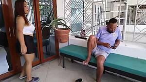 Jealous girlfriend convinces me to pound her hard in the living room of my house - intense homemade fuck!