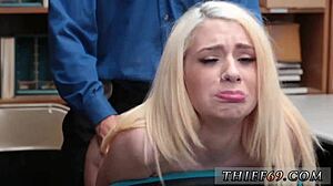 why is this teen stripping her tits and ass in police uniform?