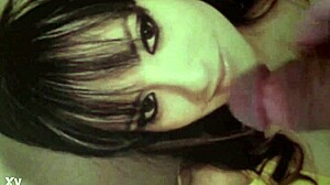 Horny girlfriend begs for sperm in mouth fucking