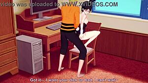 Naruto Shippuden Sarada Pleasures The 7th Hokage In Barutos Room While He Is On A Mission