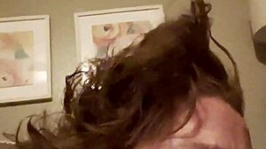 Fat bbw whore submits to interracial face fucking, deepthroating huge cock in selfie