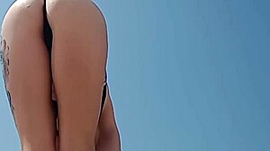 Blonde Pornstar Flashes At Guarujá Beach