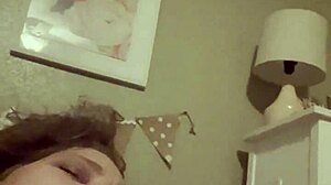 Fat bbw whore submits to interracial face fucking, deepthroating huge cock in selfie