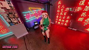 Ella Reese rides hard as sexy Cammy in VR parody porn