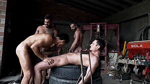 Steamy Group Gay Orgy with Intense Bareback Action