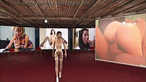 Sexy Brunette In Cute Fallout 4 Porn Fashion Anime Hentai 3D Scene