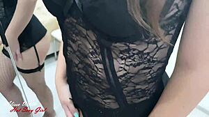 Russian brunette amateur gives deepthroat blowjob to relax monster cock