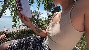 Man, I totally messed up... gave my cute girlfriend cum in public!