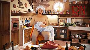 Hey, cinderella's sewing without panties, but no masturbating allowed 😏