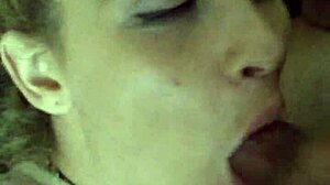 Blonde receives a facial treatment in suggestive scene