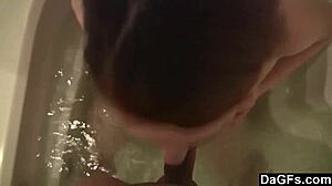 Hot Girlfriend Receives Facial Cumshot From Friend In Bathroom