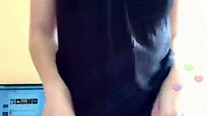 Young Girl Feels Intense Pleasure During Webcam Masturbation Session