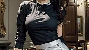 wow, check this 3d hentai asian model in mansion! 🏰