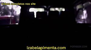 SUCKING THAT BIG COCK IN THE VAN! Izabelapimenta blows monster dick hard!