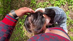 Husband Calls While I Cheat with Big Cock Blowjob