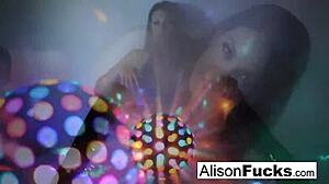 sexy big boobed disco ball babe alison tyler
