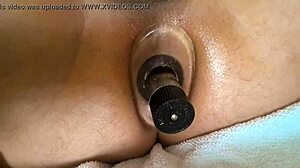 i got a close-up view of tunnel anal with vibrator and dildo toys, it was so intense and messy with cum everywhere
