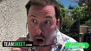 Jenna Fireworks Fucks Trespasser With Fat Cock