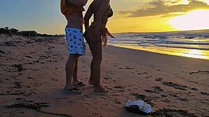 amateurs exploring the public beach outdoors