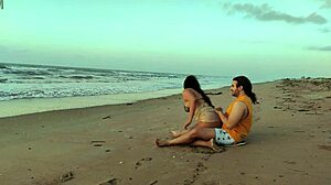 amateurs exploring the public beach outdoors
