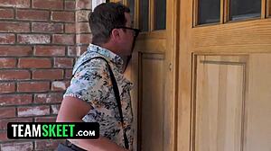 Jenna Fireworks Fucks Trespasser With Fat Cock