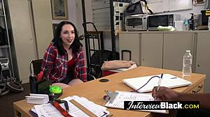 Horny Teen 18+ Ready for Hard BBC Fuck at Fake Job Interview!