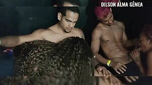 Two Black Teens Enjoy Monster Cock Orgy!