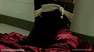 Priest Bound in BDSM with Blonde Bully