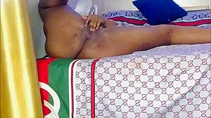 nasty pearl, the ebony pastor's wife, returned home horny to fuck her slimy holes