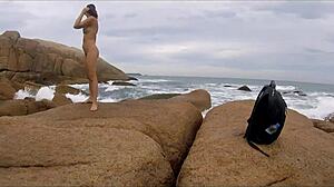 Wild beach orgy at Galheta with Ines Ventura and Joy Cardozo