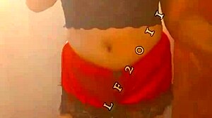 Asian milf fingers shaved pussy in public.