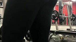 Detailed Groping And Fucking Ass In Gym With Slut