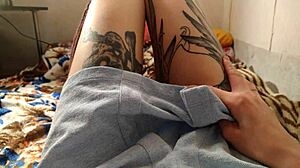 young girl using toys solo pov