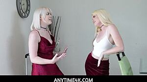 Üvey kız kardeşler Nikki Sabrina koca ile üçlü yaparken izliyorum