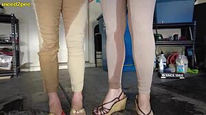 sexy indica jane, you're desperate to pee and pissing yourself, aren't you?