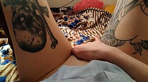 young girl using toys solo pov