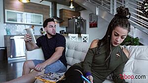 She fucks her stepbrother sweetly.